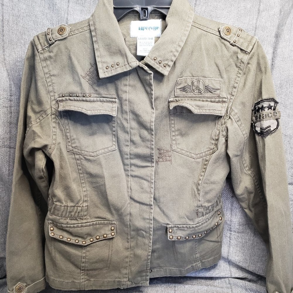 Uproar Boys Military Style Green Jacket (Size XL)
